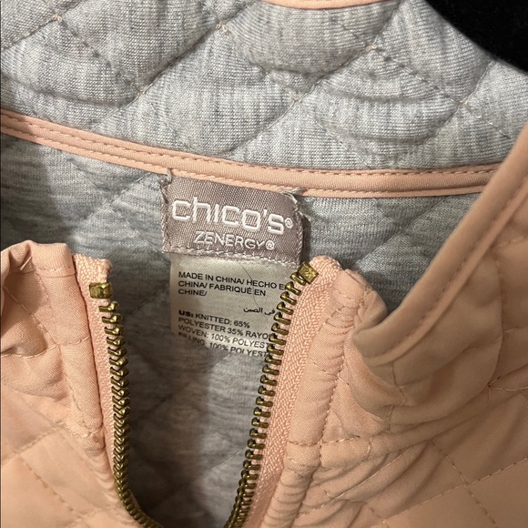 CHICO'S Quilted Vest - Blush - Picture 2 of 4
